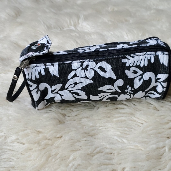 Merengue Hibiscus Double Zip Oblong Travel Pouch - Picture 3 of 7